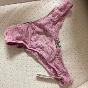 Victoria's Secert Pink Lacey Open Back Panty S